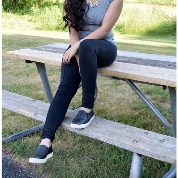 UGG Black Croc Embossed Slip On Sneakers - Picture 12 of 13